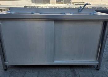 Zlew 3 Komorowy z Szafką Drzwi Suwane 150/60/85 cm M.1525 N