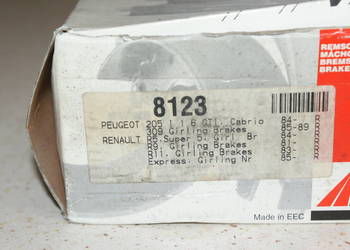 SZCZĘKI HAMULC. RENAULT CLIO 90-98, 19 88-95 abs 8123