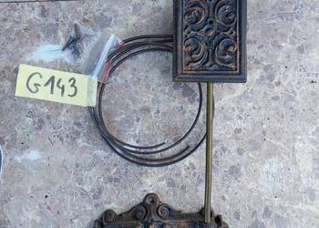 G143 Gong starego zegara ściennego spiralny zdobiony podwójny