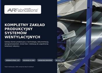 Sprzedaż kompletnego zakładu produkcji kanałów i osprzętu wentylacyjnego