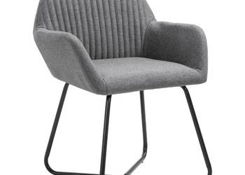 Krzesła stołowe 4 szt. ciemnoszare obite tkaniną WM-277096