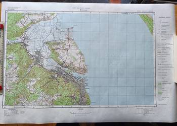 Mapy topograficzne poufne,Gdynia 1:50 000, Łebno, Luzino, Osieczna 1:25 000