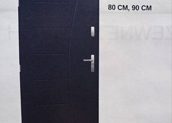 Drzwi zewnętrze metalowe ocieplane 80 pełne Verde grafit antracyt wejściowe