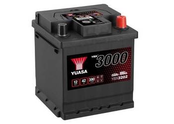 Akumulator 42Ah 390A Yuasa Standard 12V  kostka Prawy Plus
