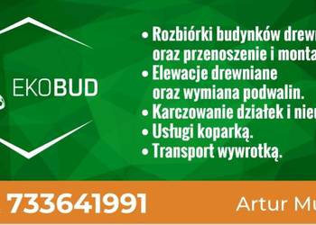 Przygotowanie działek pod budowę, scinka drzew,krzaków tanio