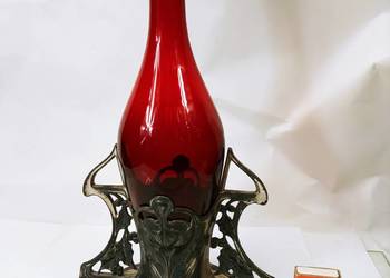 WMF / Geislingen - Wazon - 358 - Posrebrzany Szkło