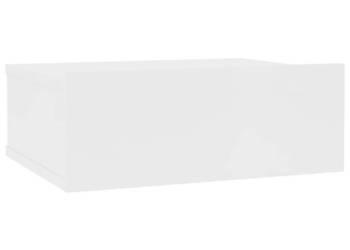 Wisząca szafka nocna biała 40x30x15 cm materiał drewnopochodny WM-800306