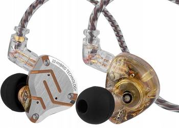 Linsoul Kz ZS10 Pro 4BA+1DD 5 Driver douszne złote