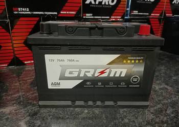 Akumulator 70Ah 760A GROM AGM START&STOP Prawy Plus Akumulator 70Ah 760A GROM AGM START&STOP Prawy Plus