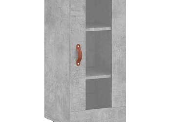 Szafka szarość betonu 345x34x90 cm materiał drewnopochodny WM-828768