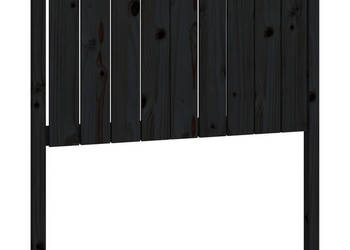 Wezgłowie łóżka czarne 955x4x100 cm lite drewno sosnowe WM-818854