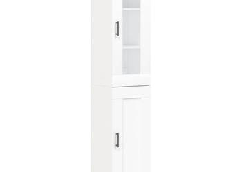 Wysoka szafka biała 345x34x180 cm materiał drewnopochodny WM-3199497