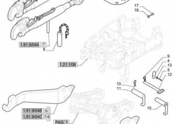 New Holland T6010 T6090 T6070 Cięgło dolne 87631989