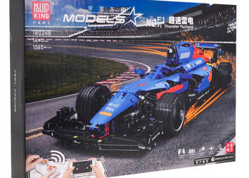 Klocki bolid F1 niebieski 1065 el RC 2.4GHz aplikacja akumulator