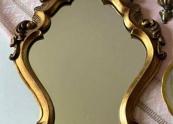 Lustro-  do powieszenia. Złote. Secesyjne.