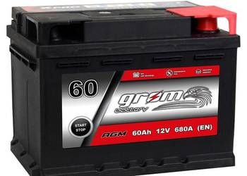 Akumulator 60Ah 680A GROM AGM START&STOP