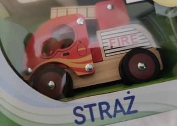 Drewniane autko policja, straż, karetka