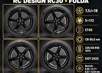 Koła zimowe 18 RC Design RC30 KBA 50643 5x112 Fulda 235/50 R18