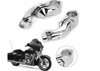 Chromowany uchwyt na gmole motocyklowe  22-25-32 MM-2szt