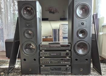 Wieża Technics SA-GX280 SH-GE90 RS-BX747 SL-PG570A plus kolumny Polaris 200