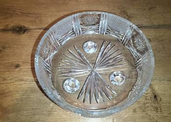 PIĘKNY - ORGINAŁ - ZABYTKOWA MISA Bohemia Crystal -KRYSZTAŁ ozdobny-lata 70