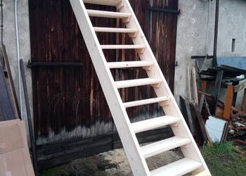 Schody drewniane regulowane bardzo mocne grube 45mm