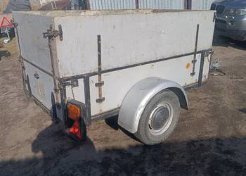 Przyczepka samochodowa lekka wysokie burty wykonana z grubego profila