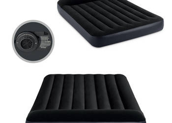 Materac dmuchany 191x137 cm dwuosobowy z pompką łóżko welur INTEX 64148ND