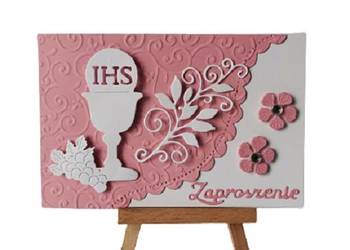 ZAPROSZENIA KOMUNIA DZIEWCZYNKA KIELICH Z WINOGRONEM – K3 – RÓŻ – BIEL ZAPROSZENIA KOMUNIA DZIEWCZYNKA KIELICH Z WINOGRONEM – K3 – RÓŻ – BIEL