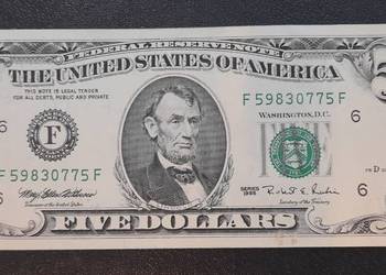 5 dolarów  1985  UNC
