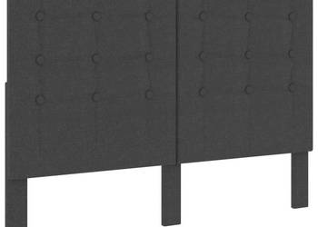Tuftowane wezgłowie ciemnoszare obite tkaniną 140x200 cm WM-287472