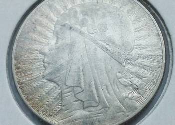 POLSKA-5 ZL-1933 r SREBRO (750) GŁOWA KOBIETY