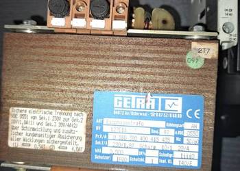 Transformator fazowy GETRA  360-435V SEC 230V 400/230V