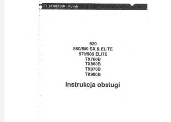Terex TX 760B, Tx 860B, Tx 970B, Tx 980B instrukcja DTR