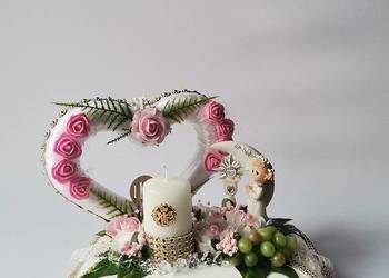 Pamiątka Komunia Serce Ze Świecą Dziewczynka Z Księżycem