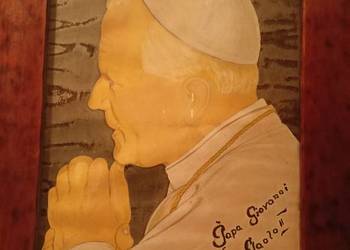 OBRAZ PAPIEŻA JANA PAWŁA II 71 X 51 cm.