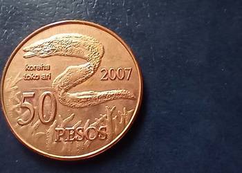 Stare monety 50 pesos 2007 Wyspa Wielkanocna