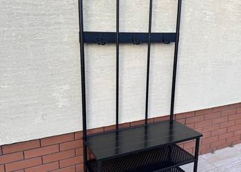 Wieszak przedpokój półka na buty Ikea metalowa czarna