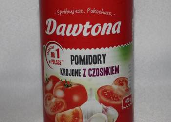 Dawtona pomidory krojone bez skórki w puszce z czosnkiem 400