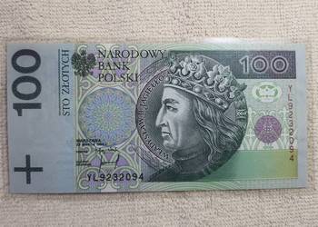 100 Złotych 1994 YL błąd druku - BRAK HOLOGRAMU