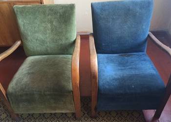 Dwa retro fotele w stylu Art Deco