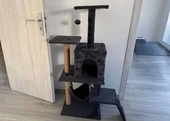 NOWY Drapak Dla Kota 125cm Wielopoziomowy Domek Hamak Zabawka SOLIDNY