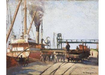 GRAŃZOW, Władysław (1872 Warszawa – po 1932 Paryż) "Widok portu"