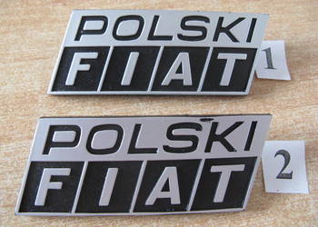 Emblemat POLSKI FIAT, logo, znaczek. NOWY ORYGINAŁ Polski Fiat 126p przód