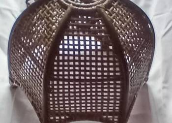 Zabytkowy secesyjny abażur wiklinowy. Przełom XIX i  XX w. Zabytkowy secesyjny abażur wiklinowy. Przełom XIX i  XX w.