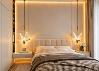 Żyrandol MOTYL M Złoty Glamour – Lampa Wisząca Designerska nad Stół/Wyspę