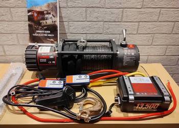 Wyciągarka 13500 LBS 12 V 6.5 KM SYNTETYK OFF ROAD LAWETA POMOC DROGOWA