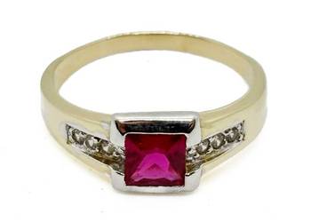 Nowy Złoty Pierścionek Próby 585 3,39g Rozmiar 17 Cyrkonie Ocechowany