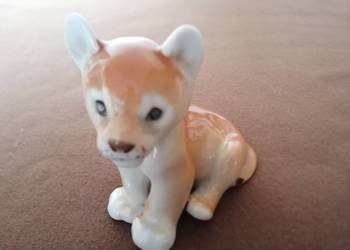 Figurka Porcelanowa Lwiątko.Rosyjska porcelana ŁOMONOSOW