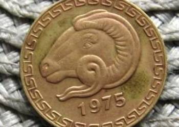 Algieria 20 Centimes 1975r---FAO - Z kwiatkiem nad nominałem 20